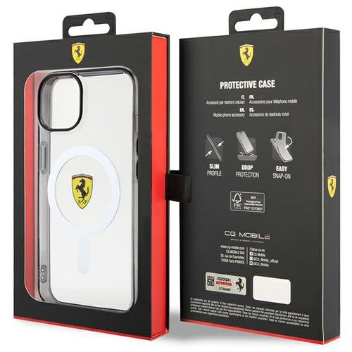 Etui Ferrari do iPhone 15 Plus, iPhone 14 Plus, Przezroczysty MagSafe na Arena.pl