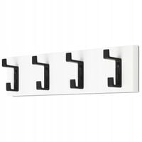 WIESZAK NA RĘCZNIKI ŁAZIENKOWY CZARNY LOFT SOLIDNY LISTWA Z 4 HACZYKAMI