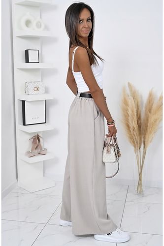 MODNE SPODNIE Z SZEROKĄ NOGAWKĄ I PASKIEM MICHELL! WZ.1 na Arena.pl