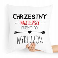 Poduszka Poszewka Dla Chrzestnego Na Prezent Z Nadrukiem Ze Zdjęciem