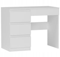 Meble Biurko komputerowe stolik 96cm białe lewe N-34L