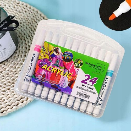 FLAMASTRY PISAKI AKRYLOWE DO RÓŻNYCH POWIERZCHNI 24 szt na Arena.pl