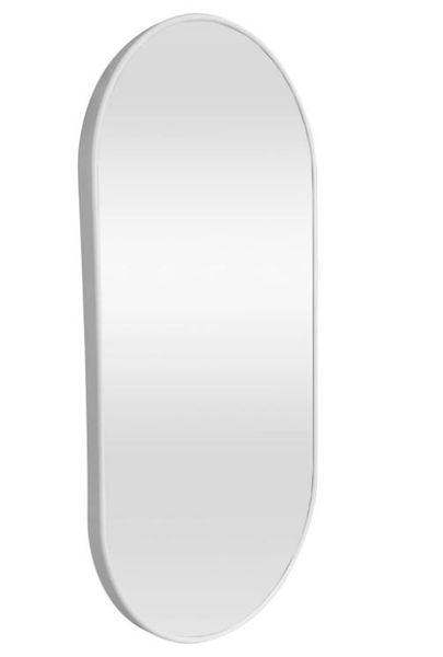 Lustro Elipsa 75x40cm białe ścienne owalne łazienkowe do salonu sypialni loftowe Industrialne minimalistyczne zdjęcie 3