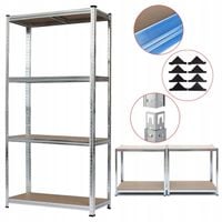 REGAŁ MAGAZYNOWY METALOWY WARSZTATOWY SOLIDNY 4 PÓŁKI 150x75x30cm
