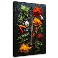 Obraz do kuchni restauracji baru jadalni, Przyprawy zioła warzywa