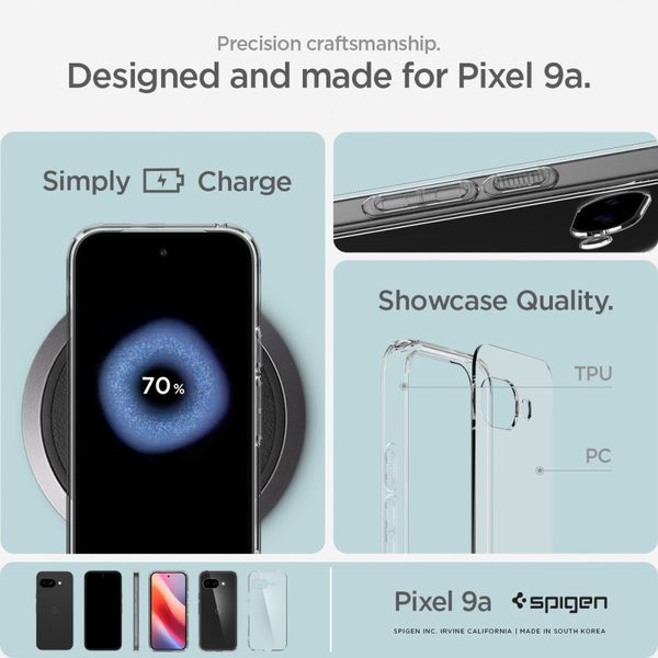 spigen ultra hybrid google pixel 9a crystal clear zdjęcie 14