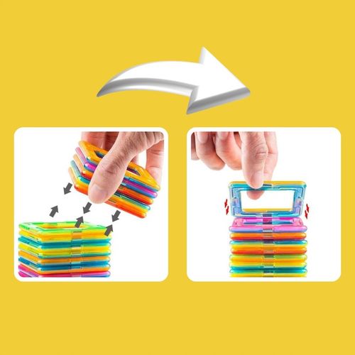 KLOCKI MAGNETYCZNE KONSTRUKCYJNE DUŻE PANELE 3D UKŁADANKA DLA DZIECI 134 el na Arena.pl