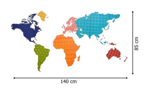 Naklejki na ścianę ścienne Mapa Świata WS-0260 na Arena.pl