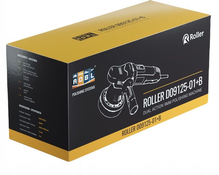 ADBL Roller D09125-01+B POLERKA + TORBA MASZYNA POLERSKA DUAL ACTION DA 9mm zdjęcie 14