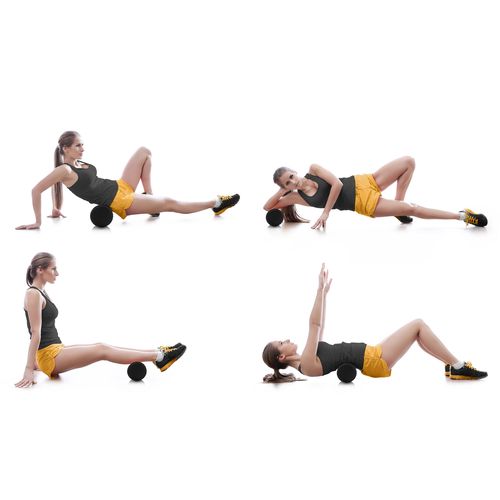 Roller wałek do ćwiczeń EVA NS-963 czarny na Arena.pl