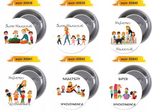 Przypinki buttony HAPPY TEACHER'S DAY na Arena.pl