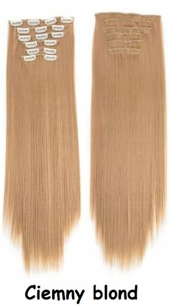 KOLORY różne CLIP IN 6 taśm doczepiane włosy pasemka 60cm jak NATURALNE zdjęcie 11