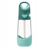 B.BOX Butelka tritan ze słomką 450ml EMERALD FOREST BB500307