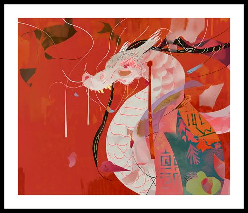 Plakat 60x50cm Orientacyjny Smok na Arena.pl