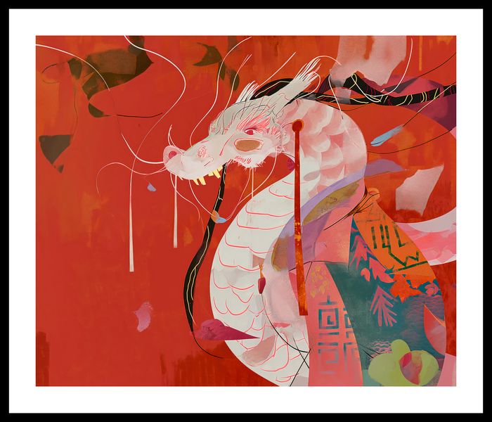 Plakat 60x50cm Orientacyjny Smok zdjęcie 3
