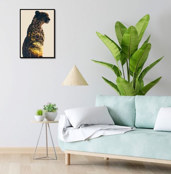 Plakat 39,5x55cm Gepard Duch Sawanny zdjęcie 4