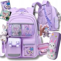 PLECAK SZKOLNY TORNISTER + PIÓRNIK KRÓLIK ZAJĄC odblaski WIELOKOMOROWY 3D