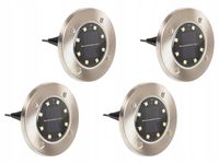 4x LAMPA SOLARNA LED NAJAZDOWA WBIJANA GRUNTOWA OGRODOWA SOLARNY ABS IP65