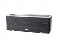 Donica ogrodowa rattanowa130x40x45 Stalowy
