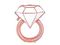 Balon foliowy "Pierścionek na Wieczór Panieński", różowo złoty, 67cm x 80cm