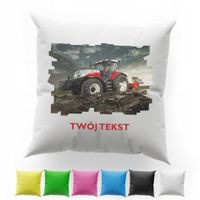 POSZEWKA Z NADRUKIEM BAWEŁNIANA 40x40CM - TRAKTOR CIĄGNIK POLE ROLNIK ŻNIWA