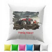 POSZEWKA Z NADRUKIEM BAWEŁNIANA 40x40CM - TRAKTOR CIĄGNIK POLE ROLNIK ŻNIWA