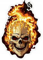Ghost Rider Płonąca Czaszka Fire Skull Mściciel  Wlepa na Motor Motocykl