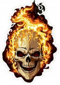 Ghost Rider Płonąca Czaszka Fire Skull Mściciel  Wlepa na Motor Motocykl