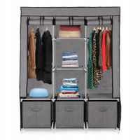 Składana tekstylna szafa materiałowa garderoba XXL 125 x 44 x 162 półka