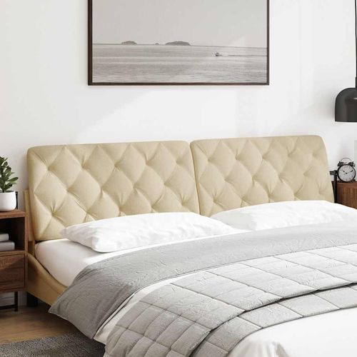 Poduszka na wezgłowie, kremowa, 200 cm, tkanina na Arena.pl