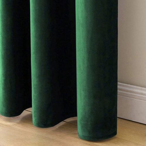 zasłona welurowa na taśmie - zielona na Arena.pl