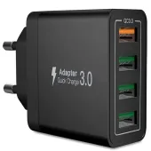Szybka ładowarka sieciowa 4xusb quick charge 3.0 i starsze standardy