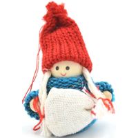 Laleczka dekoracyjna z woreczkiem niebieska