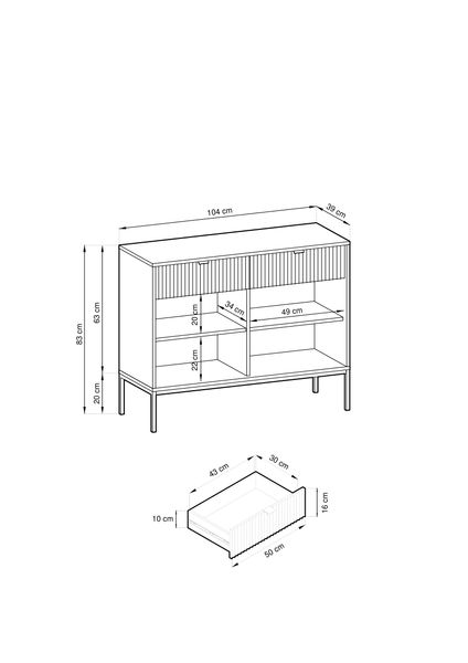 Komoda NOVA KSZ-104 / czarny zdjęcie 4