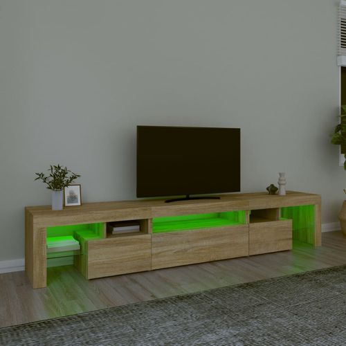 Szafka pod TV z oświetleniem LED, dąb sonoma 215x36,5x40 cm na Arena.pl
