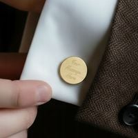 Personalizowane spinki do mankietów | Pozłacane