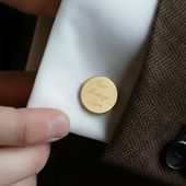 Personalizowane spinki do mankietów | Pozłacane