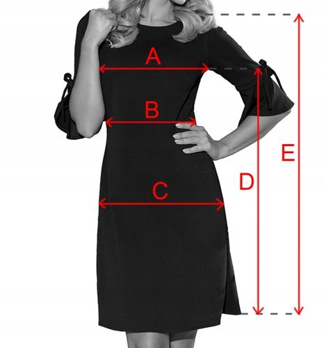 SUKIENKA DAMSKA OKAZYJNA TRAPEZOWA MIDI Z RĘKAWEM S na Arena.pl