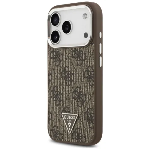 etui guess 4g triangle logo magsafe na iphone 17 pro - brązowe na Arena.pl