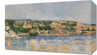 Obraz 50x30cm Village at the Water's Edge, Paul Cezanne Vintage