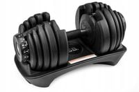 Hantla regulowana 24kg z podstawą HANTLE odważnik Hantel gumowany