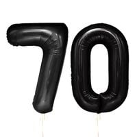 Balony foliowe liczba 70 czarna, 100 cm