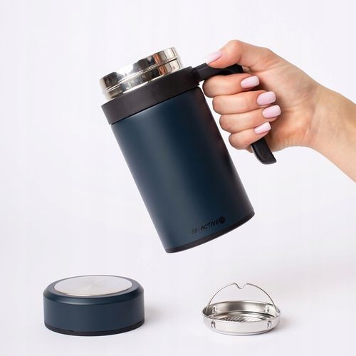 KUBEK TERMICZNY SZCZELNY TERMOS NA KAWĘ HERBATĘ GORĄCE NAPOJE DUŻY 450ML na Arena.pl