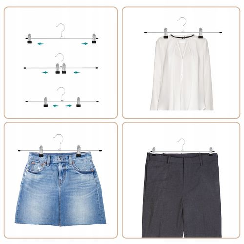 20x 4CONVY Wieszaki z klipsami na spodnie ubrania odzież metalowe na Arena.pl