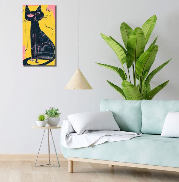 Obraz 30x60cm Kontrastowa Kotka zdjęcie 2