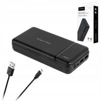 Power bank 30000mAh 2xUSB USB-C kabel KrugerMatz