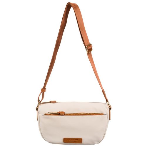 nylonowa torebka damska w brązowo-beżowym kolorze - peterson na Arena.pl