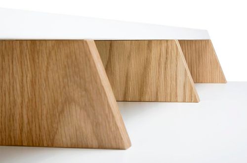 Biurko Lector Białe - Mdf, Nogi Dębowe na Arena.pl