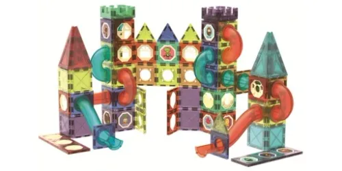 KLOCKI MAGNETYCZNE KONSTRUKCYJNE ŚWIECĄCY TOR 75el na Arena.pl