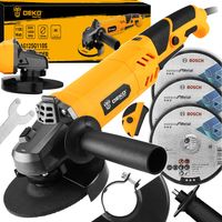 SZLIFIERKA KĄTOWA KĄTÓWKA 1100W 125MM Z REGULACJĄ OBROTÓW DEKO + 3